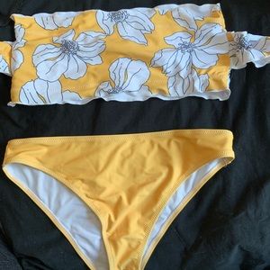 Yellow floral bikini